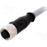 Zástrčka M12 PIN 12 zásuvka kód A-DeviceNet / CANopen 5m