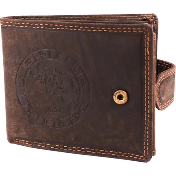 Peněženka Master Pragati luxusní pánská kožená peněženka se znamením zvěrokruhu Beran premium kůže GTI Elite 356L