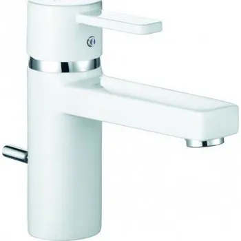 KLUDI ZENTA umyvadlová stojánková baterie, s odtokovou soupravou, chrom, bílá