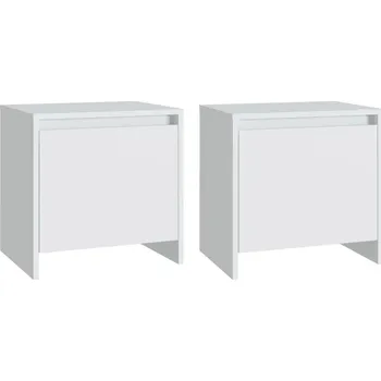 Noční stolek Elegantní bílé noční stolky 45x34x44,5 cm