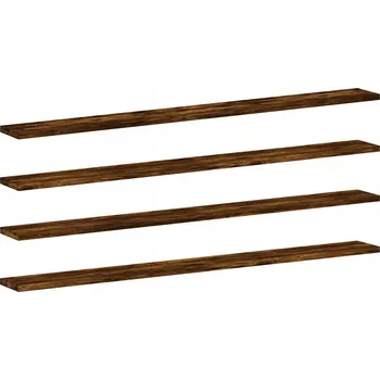 police Nástěnná police z dřevotřísky, kouřový dub, 100x10x1 cm