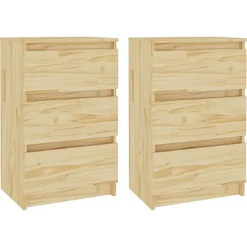 Noční stolek Noční stolky 2 ks 40x29,5x64 cm borovice VidaXL
