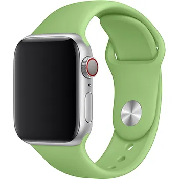 Příslušenství k chytrým hodinkám Apple Watch řemínek jednobarevný 38/40/41mm a 42/44/45/46/49mm Barva: Světle zelená 2, Pro Apple Watch velikost: 42/44/45/46/49mm, Velikost náramku: L (Obvod ruky 18,5 - 23cm)