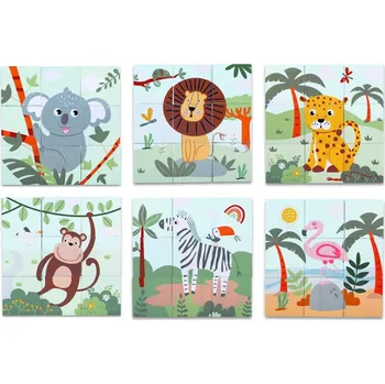 Dřevěná hračka 2Kids Toys Dřevěné kostky Safari