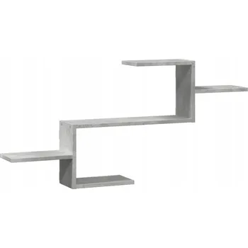 police Nástěnná police šedo-betonová 104 x 15 x 49 cm, materiál: dřevotříska