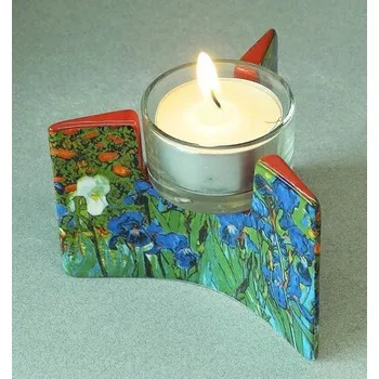 Svícen SVÍCEN na ČAJOVOU SVÍČKU PARASTONE Claude Monet IRISY