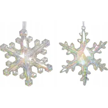 Vánoční dekorace Vánoční Baňky tvarovky sněhová vločka 15 cm 1 ks