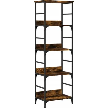 Knihovna Regál na knihy v industriálním stylu 50 x 33 x 153 cm, kouřový dub