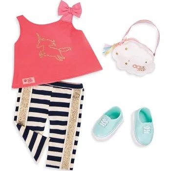 Doplněk pro panenku Oblečení pro panenku s motivem jednorožce OUR GENERATION