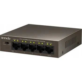 Switch PoE Switch Tenda TEF1105P-4-63W 5portový 10/100Mbps