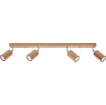 Dřevěné stropní svítidlo Zeke 4 dub moderní do obýváku, kuchyně nebo ložnice