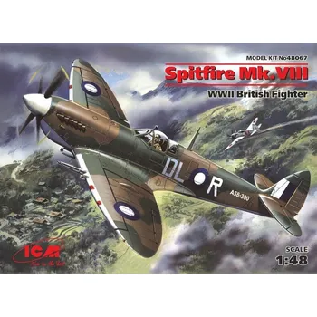 Plastikový model ICM 48067 1:48 Spitfire Mk.VIII WWII Britská stíhačka