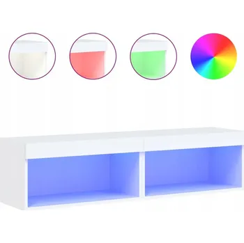 Televizní stolek TV stolek LED 60x30x30 cm bílý