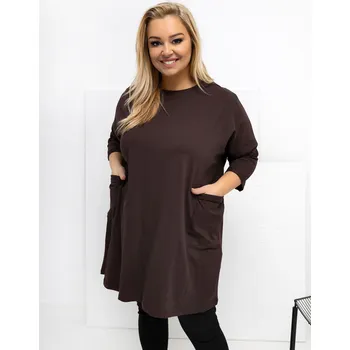 Dámská halenka Halenka RV BZ A1076.00 tmavě hnědá jedna velikost