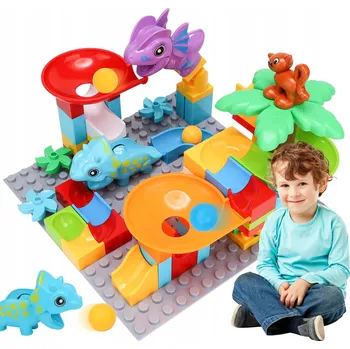 ostatní stavebnice STAVEBNICE SKLUZAVKY KOLEJE VELKÁ SADA 55 DÍLŮ PRO DĚTI VE VĚKU 3 LET+