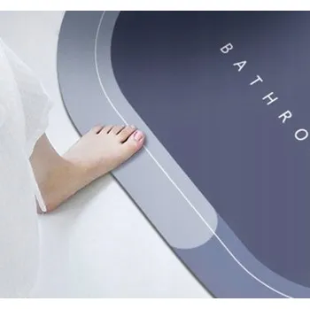 Koupelnová předložka Koupelnová předložka SATIS oválná modrá 60x40 cm protiskluzová