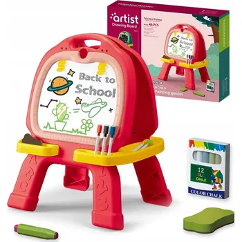 Obraz EDUCAČNÍ TABULE 2v1 MAGNETICKÁ + KŘÍDOVÁ SADA S POPISOVAČI