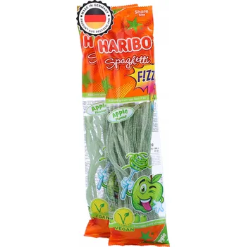 Bonbon HARIBO ŽELÉ BONBONY JABLEČNÉ KYSELÉ ŠPAGETY 200g NĚMECKO