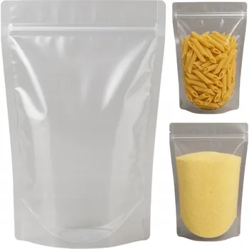 Sáček na potraviny Doypack 1000ml průhledný sáček 1 kg stojící se zipem 100 kusů