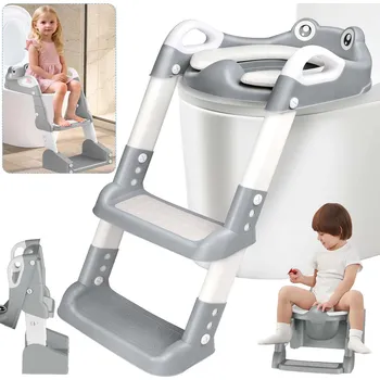WC sedátko Nástavec na WC sedátko ŽEBŘÍČEK pro děti s podnožkou | Sedátko | Schůdky 2v1