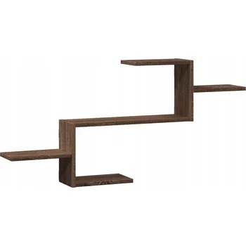 police Nástěnná police hnědý dub 104 x 15 x 49 cm, materiál dřevotříska