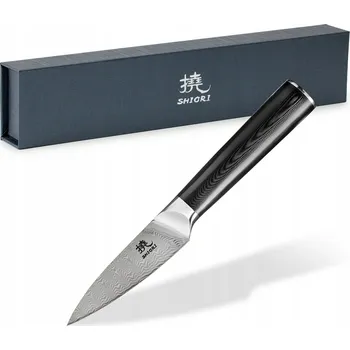 Kuchyňský nůž SHIORI YASASHI-SA SHOTO Nůž z damaškové oceli 9 Cm