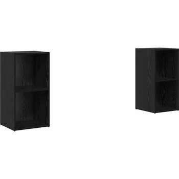 Televizní stolek Sada TV skříněk, 2 ks, Černý Dub, 72 x 35 x 36,5 cm