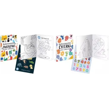 omalovánky Omalovánka s nálepkami A4 16 Strany Čísla, Zvířátka