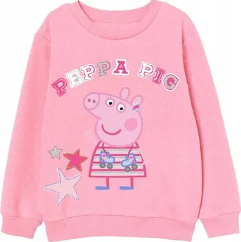 Dívčí mikina EplusM dětská mikina bavlna růžová, velikost 116