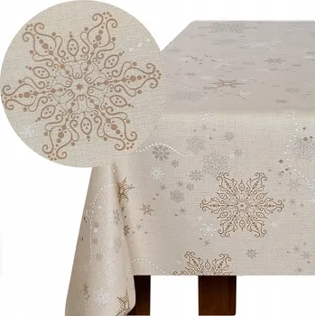 ubrus UBRUS S VOSKOVANÝM POVRCHEM na stůl 140x160 cm, silný, s textilní podložkou, ODOLNÝ PROTI SKVRNÁM