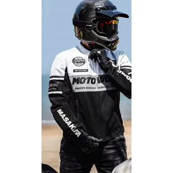 Moto bunda Letní motocyklová bunda s chrániči, velikost L, prodyšná - Motowolf