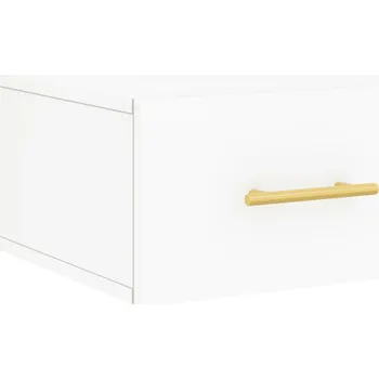 Noční stolek Bílá závěsná noční stolek 35 x 35 x 20 cm z dřevotřísky