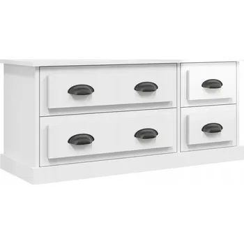 Televizní stolek Televizní stolek bílý s vysokým leskem 100 x 35,5 x 45 cm