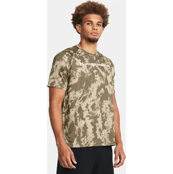 Pánská móda Pánské tričko Under Armour UA TECH ABC CAMO SS 1361698-289 Hnědá LG