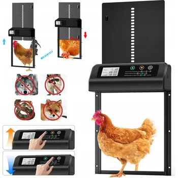 Chov hospodářského zvířete AUTOMATICKÁ DVÍŘKA DO KURNÍKU S LCD DISPLEJEM A INTELIGENTNÍM SENZOREM