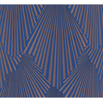 Tapeta Vliesová tapeta na zeď, modrá, měděná, grafický vzor, 35851, Papis Loveday Fashion Icon, Marburg