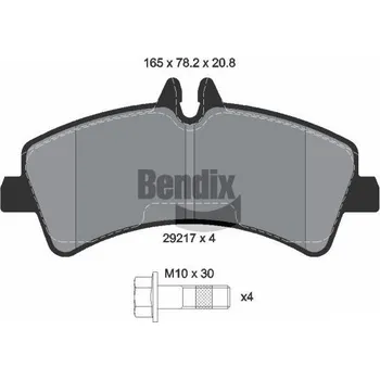 Brzdová destička Sada brzdových destiček, kotoučová brzda BENDIX Braking BPD1116
