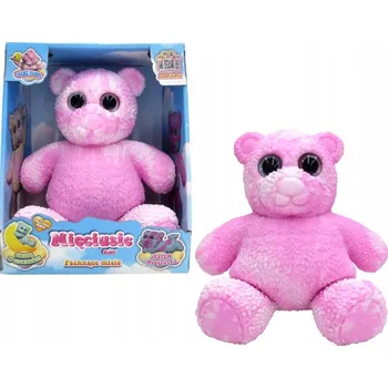 plyšák EPEE Mazlíčci - VONÍ a SVÍTÍ VE TMĚ, růžovo-bílý medvídek