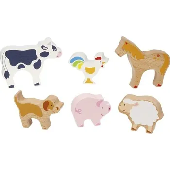 Dřevěná hračka GOKI Dřevěná zvířátka Farma