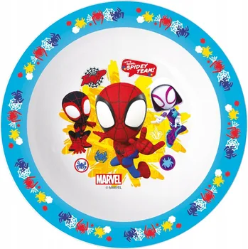 Talíř Hluboký mikro talíř Spiderman Spidey Team 16 cm