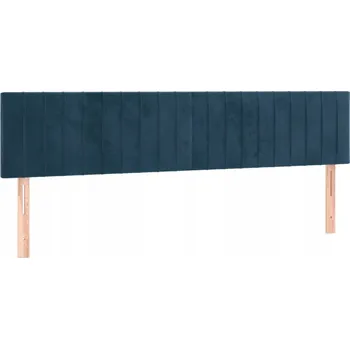 Čelo postele sametové tmavě modré 180 x 5 x 78/88 cm
