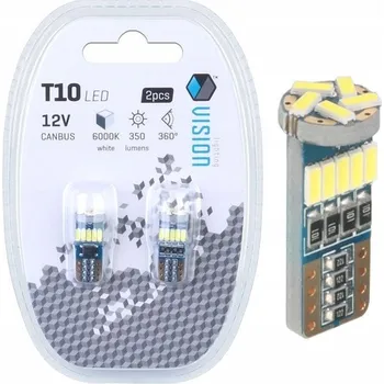 Autožárovka LED žárovky VISION W5W 12V T10 6000K CANBUS W5W 1 W 2 ks