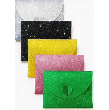 Obálka Mini skládací obálky 6x9 cm 10 Ks 220g Brokátové bez lepidla mix barev