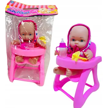 Panenka PANENKA MIMINKO V ŽIDLIČCE NA KRMENÍ + PŘÍSLUŠENSTVÍ - LOVELY BABY WORLD