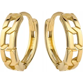 Náušnice ZLATÉ NÁUŠNICE ryzost 585 Pletené KRUHY KOLEČKA 14k