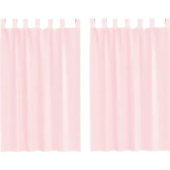 Prostěradlo Světle růžové voálové závěsy 140 x 175 cm, 100% polyester, 2 ks