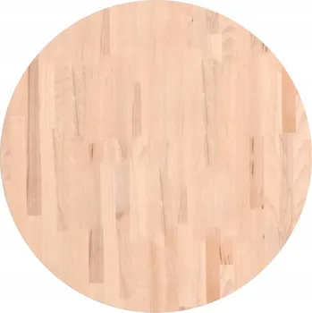 Konferenční stolek Kulatý deska stolu z masivního bukového dřeva 70 x 2,5 cm, surová