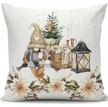 Vánoční povlak Skřítek s lucernou CYH6060C 40x40 cm