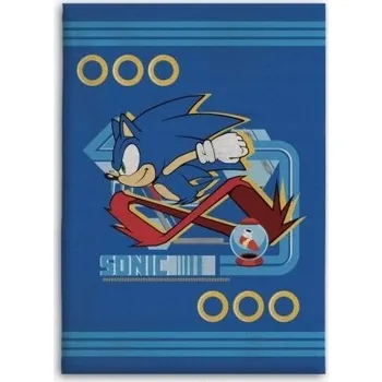 Dětská deka Dětská deka Aymax 100 x 140 Cm modrá, motiv Sonic the Hedgehog