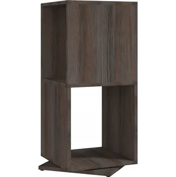 Knihovna Otočná skříňka, kouřový dub, 34,5x34,5x75,5 cm